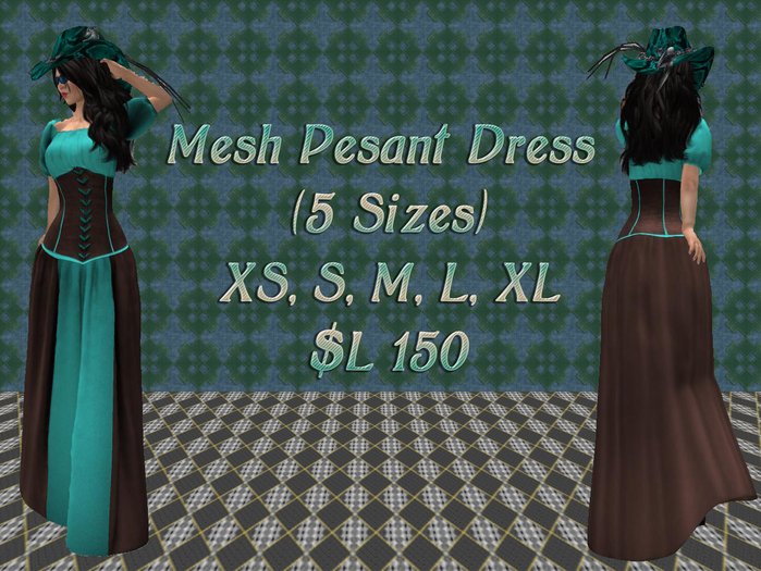 Mesh Pesant Dress (5 Sizes)