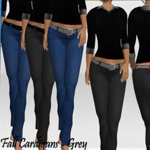 Fall Cardigans 4 jeans pants & top grey