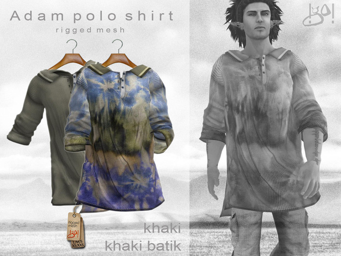 !gO! Adam - polo shirt - khaki+batik
