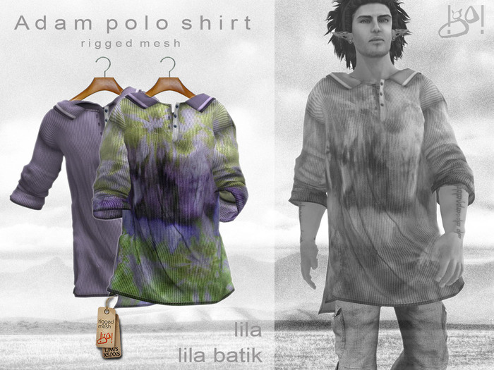 !gO! Adam - polo shirt - lila+batik