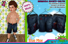 [SKTD] Toddleedoo Blue Moe Mesh Jeans Bermuda Shorts