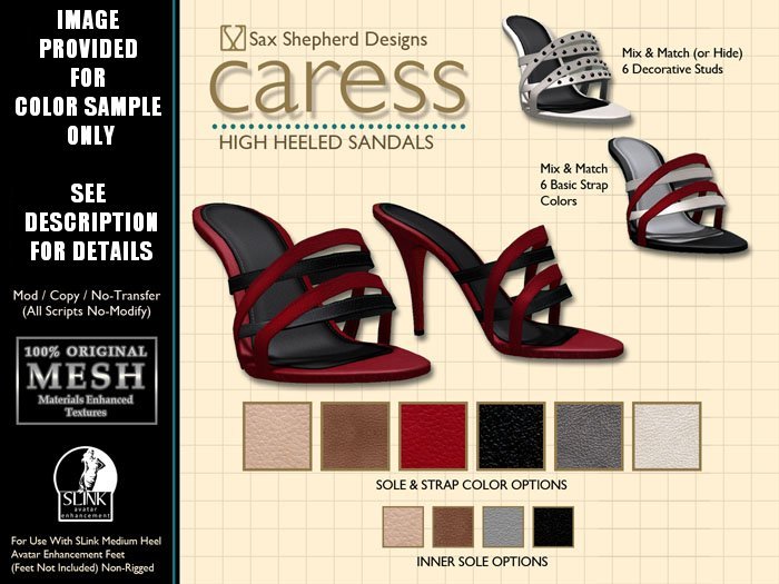 ! !SSD ~ Caress Stilettos ~ Single (Tan Leather)