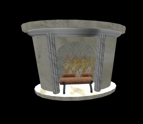 Small Fireplace - white