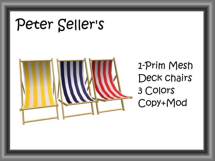 1 Prim Deck chairs 1.0 (Mesh,C+M)