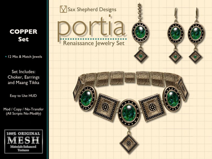 ! !SSD ~ Portia Renaissance Jewelry Set Single (Copper)
