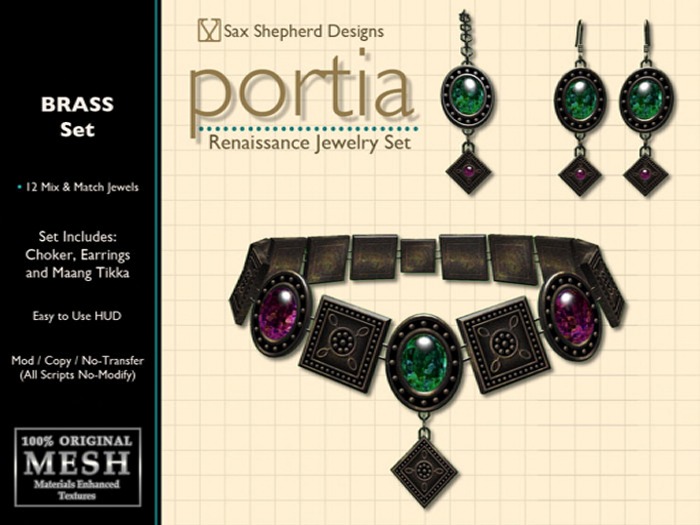 ! !SSD ~ Portia Renaissance Jewelry Set Single (Brass)
