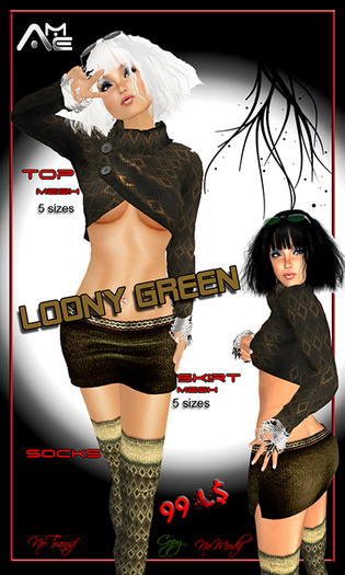 */Ame Design*/  Loony Green