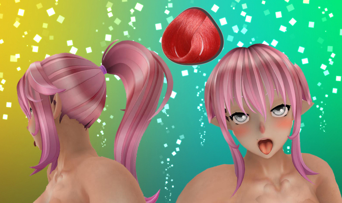 <<R-L>> Anime Tsuba Hair (Red/Soft)
