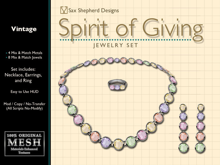 ! !Sax Shepherd Designs ~ Spirit Of Giving ~ Vintage Jewels