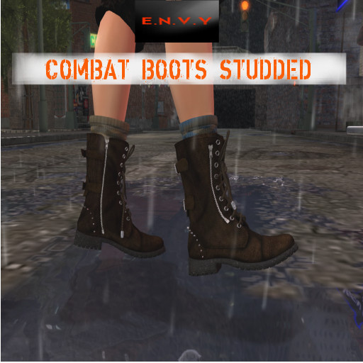 DEMO e.N.V.y STUDDED COMBAT BOOTS WITH SOCKS