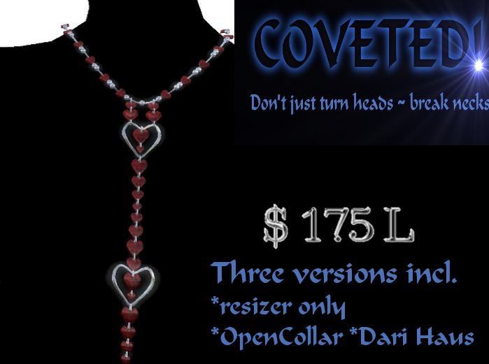 Valentine Ruby and Silver Heart necklace