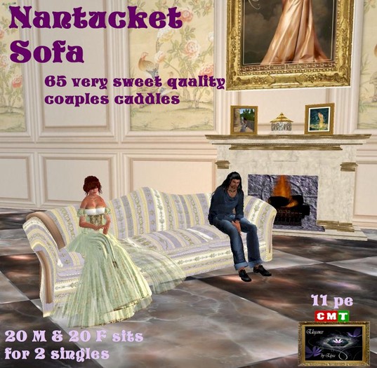 *EbE* Nantucket Sofa (wisteria-beech)
