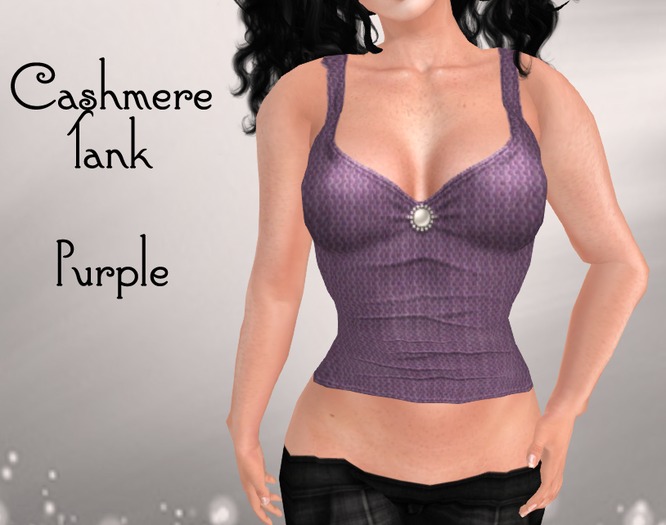 Cashmere Tank with Jewel Purple