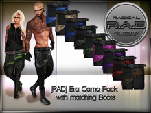 [RAD] Era Raw Blue Pants with Belt & Boots