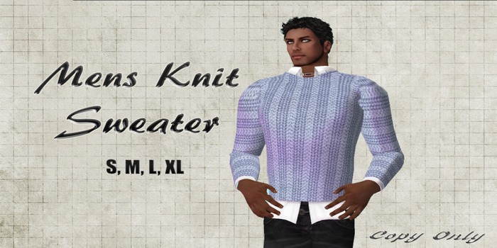 Ice Blue Men's Sweater