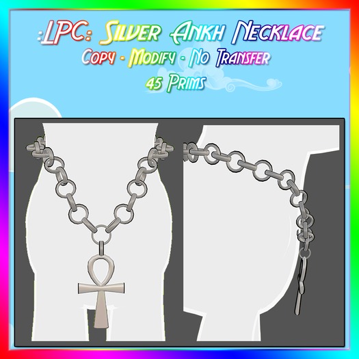 :LPC: Silver Ankh Necklace