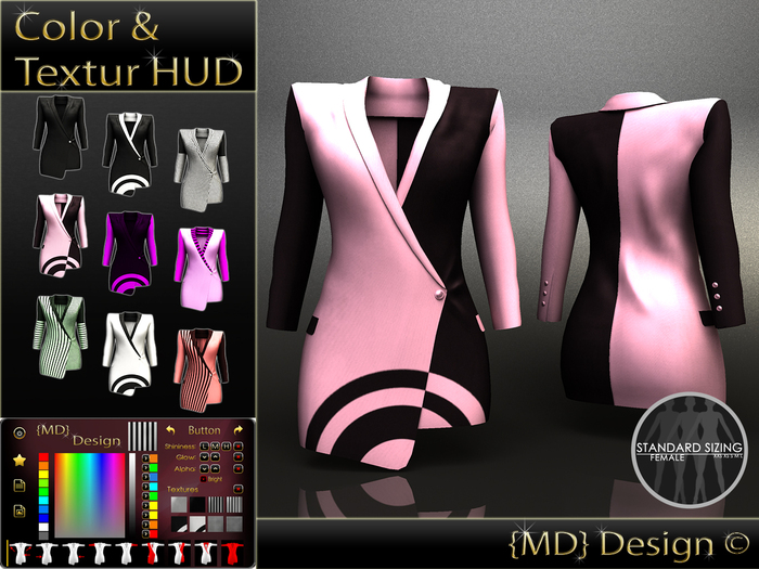 {MD} *Demo* Women Business Outfit 2 (Color/Texture HUD)