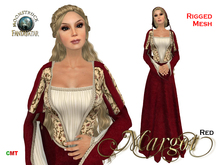 !! FANTAVATAR & MOONSTRUCK !! Margot RED Medieval Mesh Gown