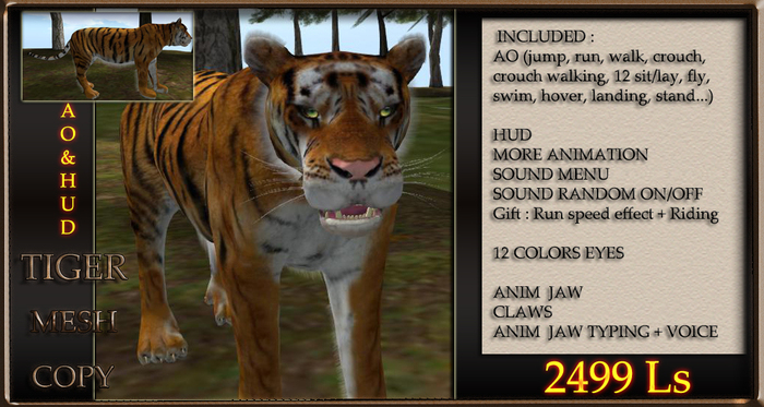 *RcR*  AVATAR RED TIGER  *MESH*