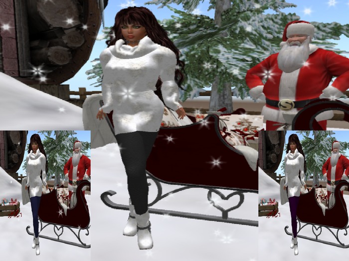 MESH Sweater Set WHITE TEDDY BEAR