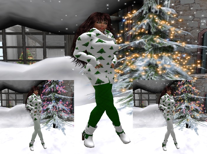 MESH Sweater Set Winter Tree