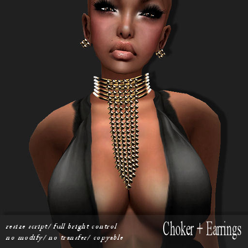 Choker/ Earring Set BYRE Gold          -RYCA-