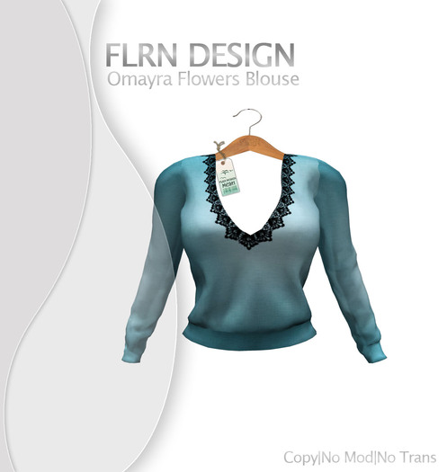 Omayra Blouse Lace Blue
