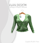 Omayra Flowers Blouse Green