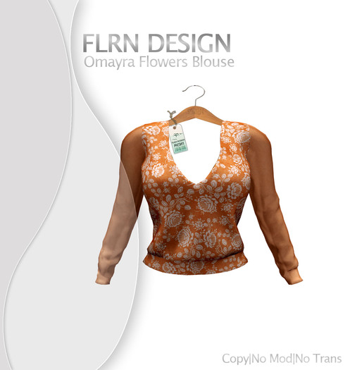 Omayra Flowers Blouse Orange