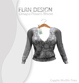 Omayra Flowers Blouse Gray