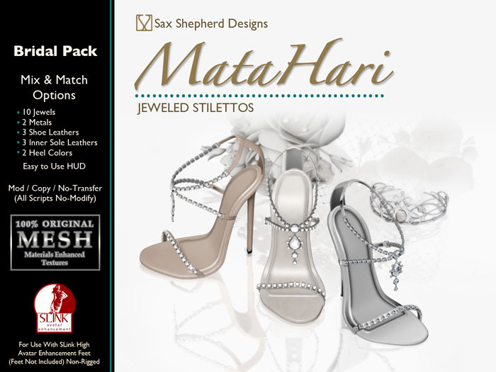 ! !SSD ~ Mata Hari Jeweled Stiletto ~~ Bridal Pack