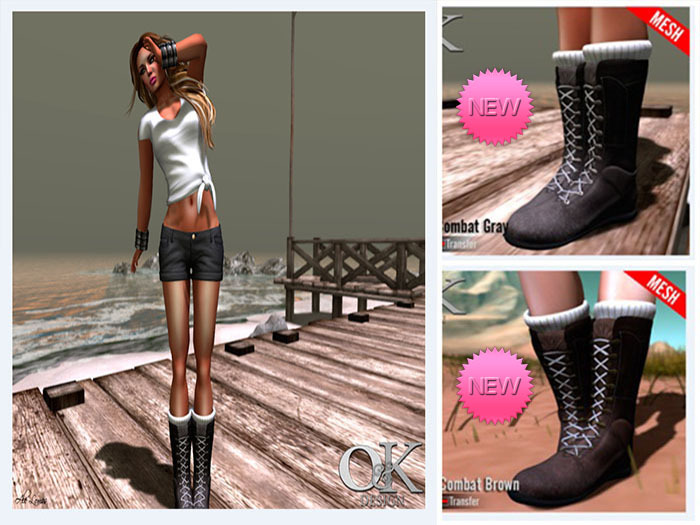 *O&K* Mesh Boots Combat Female 2 Colors **PROMO*