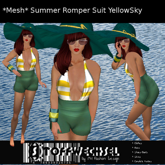 [Stoffwechsel] *Mesh* Romper  Suit YellowSky