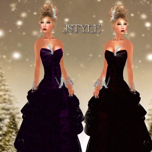 2 ELEGANT DRESS LONG 2 COLORS+ACCESSORIES