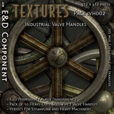 [IVH002] 10 Heavy Steel Pipe / Valve Handle Textures from E&D ENGINEERING