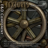 [IVH001] 10 Heavy Steel Pipe / Valve Handle Textures from E&D ENGINEERING