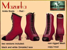 Bliensen + MaiTai - Mazurka - Ankle Boots - Red
