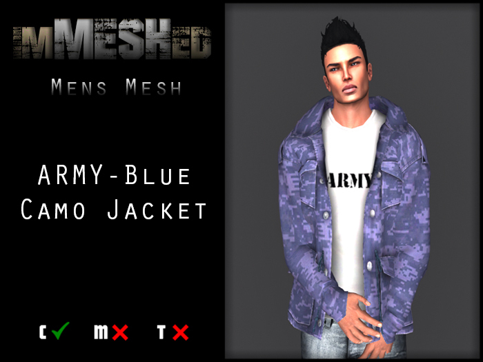 imMESHed - ARMY - Blue Camo Jacket