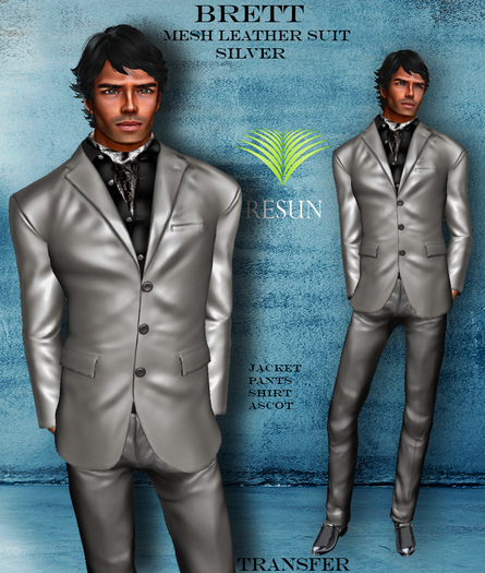 Res_Brett_Mesh Leather  Suit ''Silver''