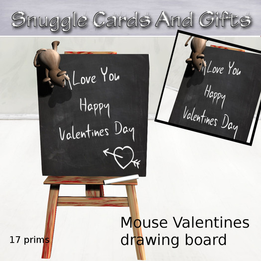 Mouse Valentines drawing board 