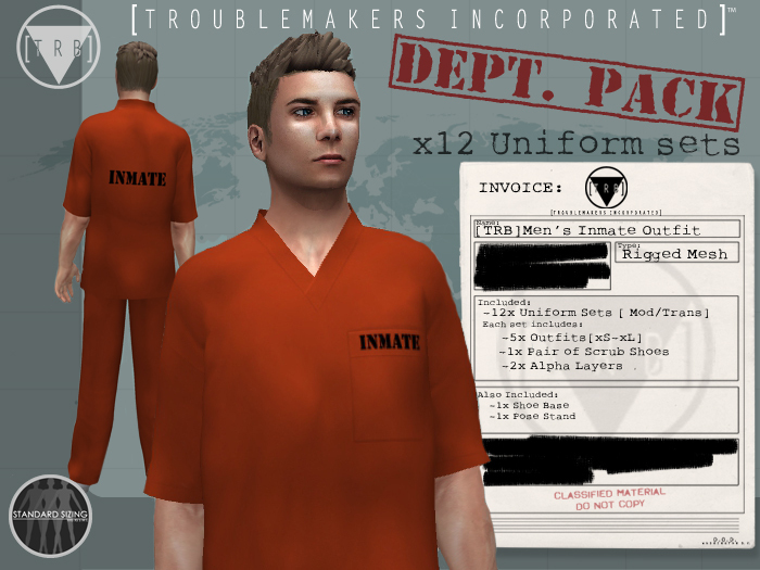 [TRB] Dept Pack: Men's Inmate (x12)