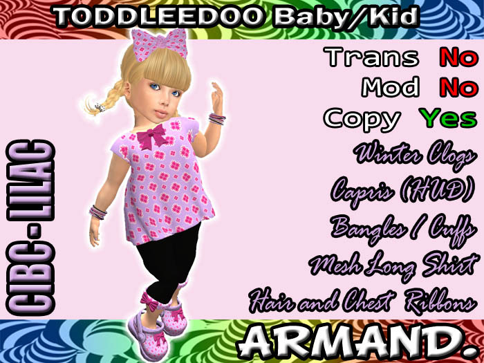 --ARMAND-- CUTE IN BLACK CAPRIS - LILAC