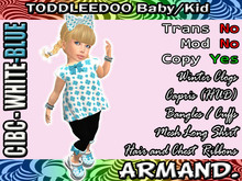 --ARMAND-- CUTE IN BLACK CAPRIS - WHITE-BLUE