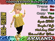 --ARMAND-- CUTE IN BLACK CAPRIS - YELLOW