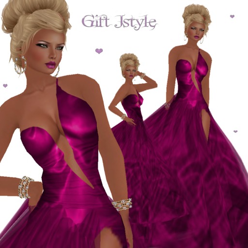 GIFT LONG DRESS FUCCIA+JEWELS+SKIN DORIS+SHAPE