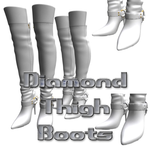 Thigh Boots Diamond White