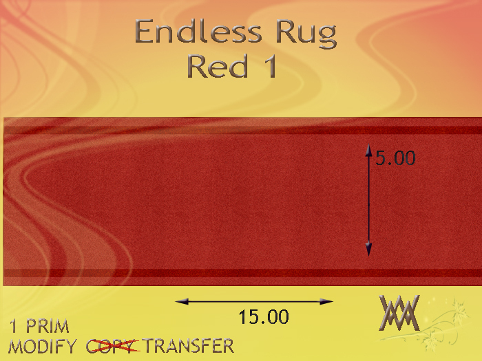 Rug Endless Red 1 by Wild Motley