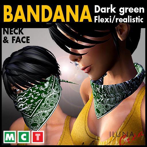 dark green bandanas - neck and face