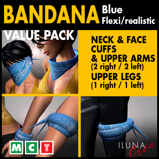 blue bandanas - value pack