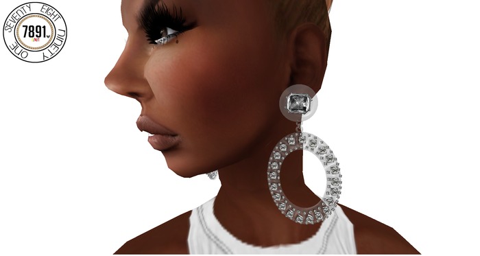 [7891.] Ice Queen Earrings - Silver (W\Resize)